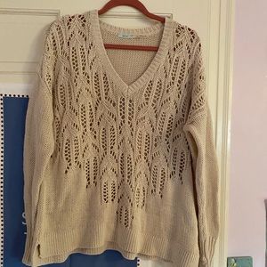 oversized v-neck sweater